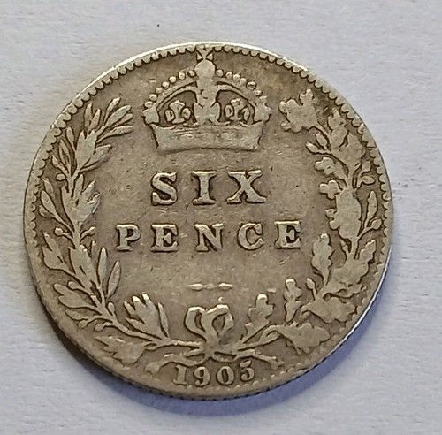 1905 sixpence edward vii - 1905,