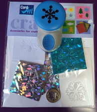 snowflake paper punch and die cut card snowflakes - see photos