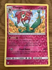 Florges Pokemon Card 152/236 Rev/ Holo- Used - Sun & Moon/C Eclipse Set - (BSR)