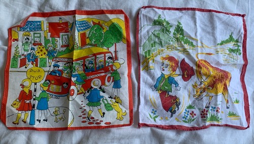 Vintage handkerchief children - handkerchief,