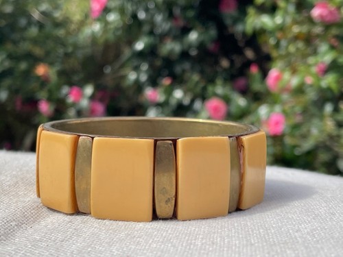 Cow bone and - , brass