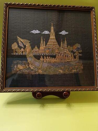 Vintage framed thai painting - framed,