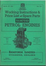 Bamfords Petrol Engine Types EG & SG - EG1 EG1M EG2 EG3 EG4 EG5 & SG3 Manual