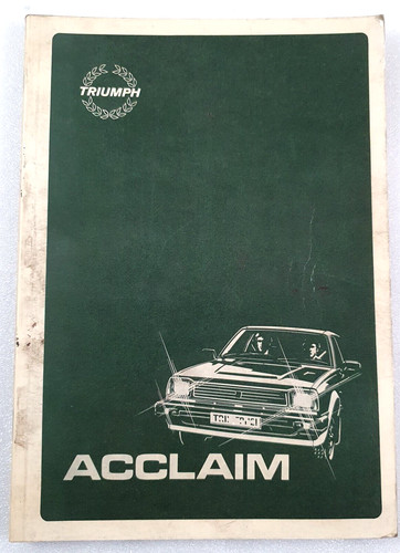 Triumph acclaim service repair - service,