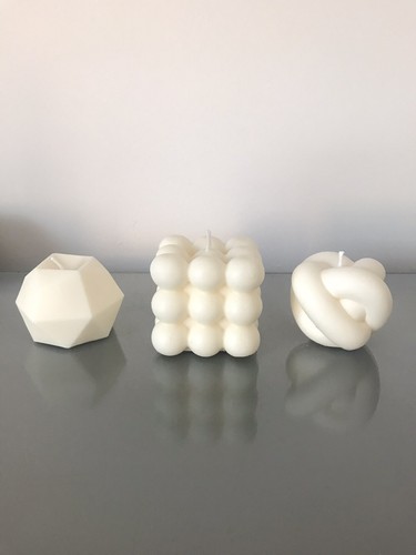 Trio set white - white, bubble