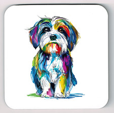 Havanese Dog Coaster, Doodle