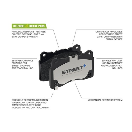 Performance rear brake pad - pad, set