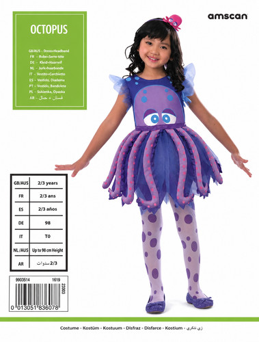 Octopus little girls costume - girls,