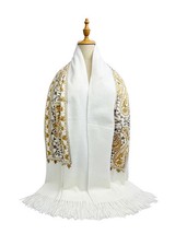 Women's Embroidered Paisley Print Scarf Tassels Long Shawl Pashmina Scarf Wrap