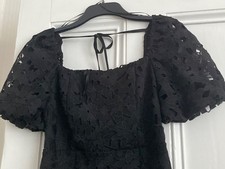 LIPSY Black Lace DRESS Size 12 in Excellent  Condition