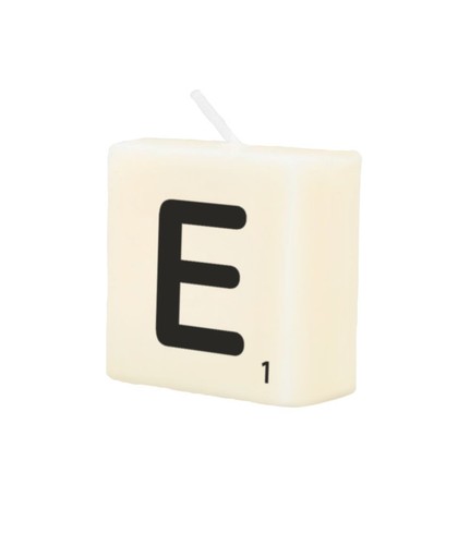 Letter candle - letter, e