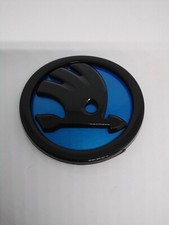 Skoda Badge 100mm Black & Blue Emblem Logo High Quality 