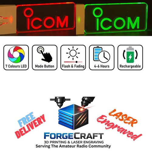 Icom led light keyring - icom,