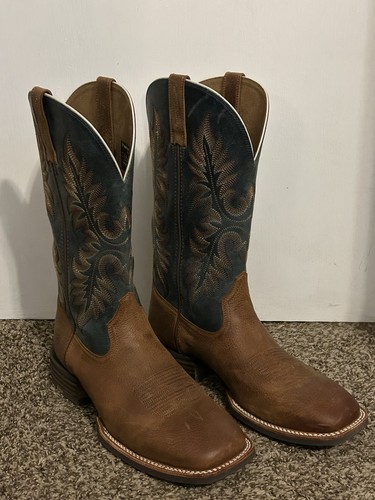 Ariat mens brown green - green, leather