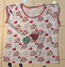 Matalan Pyjama (PJ) Cheeky Monkey Short Sleeve Top Age 6-7