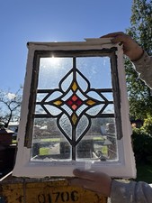 X1 Stain Glass, Single Glazed Window, Hinged Metal Casement 530mmx400mm