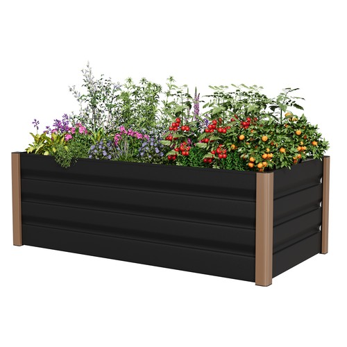 Galvanised raised garden bed - galvanised,