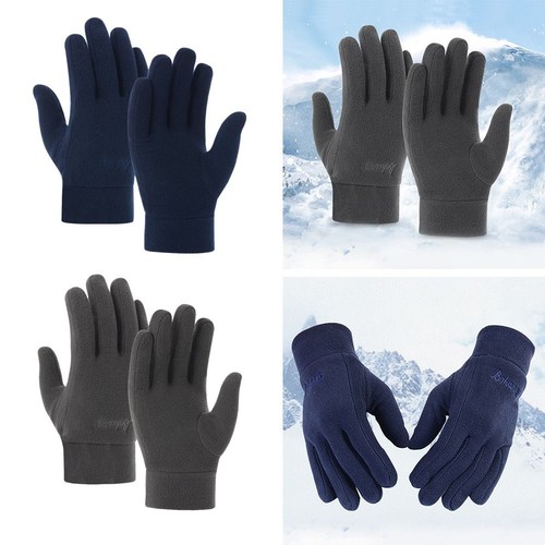Winter fleece furry warm mitts - fleece,