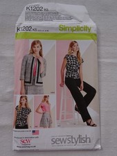 SIMPLICITY K1202 LADIES  JACKET & PANTS SEWING PATTERN   MULTI  SIZE   8 TO 16