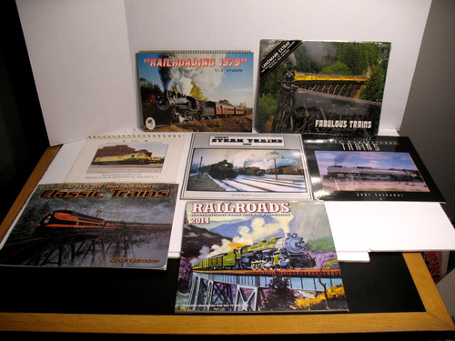 Railroad steam train calendar - railroad,