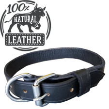 Handmade Genuine Leather Dog Collar Extra Strong For Large Dogs Puppies All Size