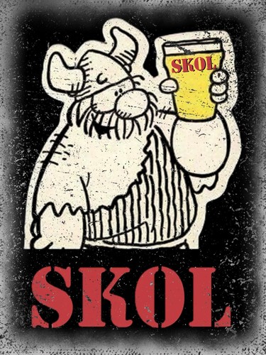 Vintage retro skol viking - vintage,