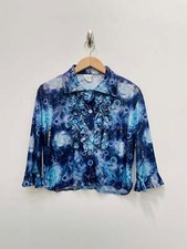 Disco Diva 60s 70s Space cropped Frill Shirt Size 36 UK 8-10 - Ex Hire Fancy Dre