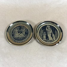 Set of 2 24k Gold Gilded