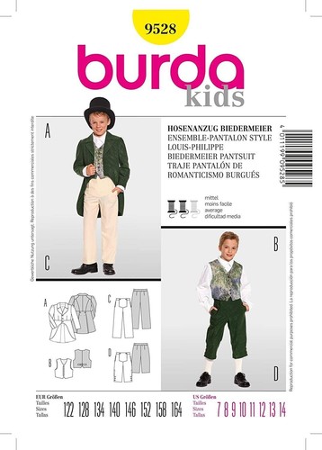 Burda 9528 biedermeier pants - 9528,