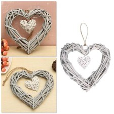 Wicker Heart Wreath Shabby Wall Hanging Wedding Birthday Party G6 Ne✨