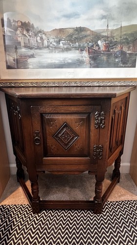 Antique oak side table - antique,