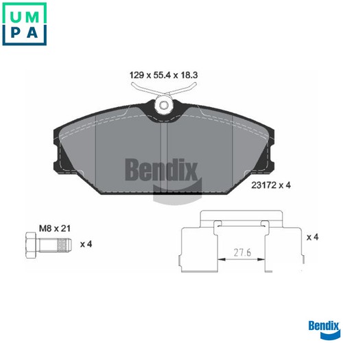 Brake pad set - pad,