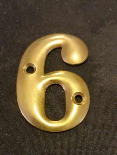 Vintage brass door numbers - vintage,
