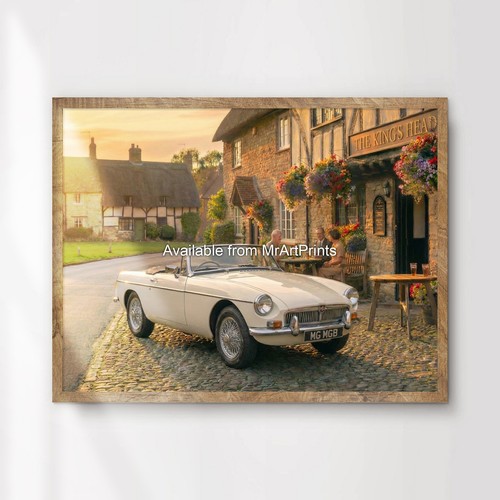 Mgb car poster 1960s - car,