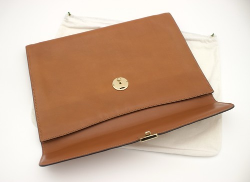 Gucci brown leather portfolio - gucci,