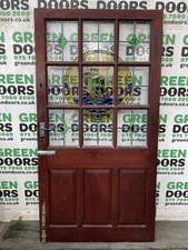 STAINED GLASS PUB DOOR SHIP