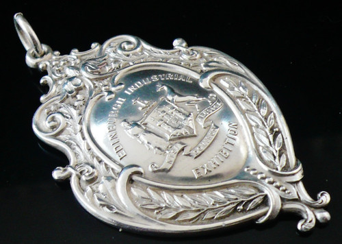 Cased sterling silver medal - silver,