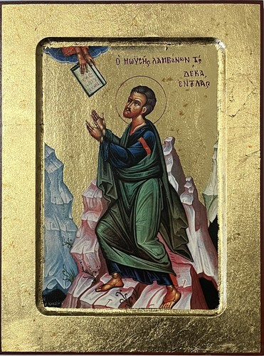 Moses receiving the - , 10