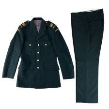 Canadian Army Uniform Set Jacket Trousers Military Police Green VTG 80s Medium