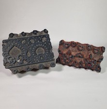 Two Vintage Hand Carved Indian