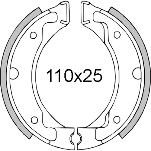 Pair rear brake - rear, shoes
