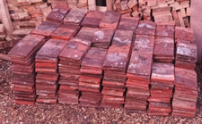 Plain clay tiles - reclaimed handmade heritage victorian tiles - Approx 700