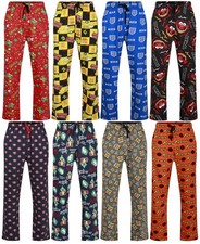 Mens Pyjama Bottoms Character XMAS Print M to XXL PJ Lounge Sleep Night Wear