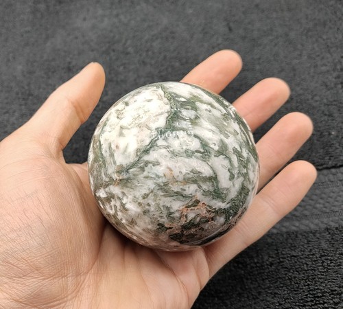 Moss agate sphere green - green, &