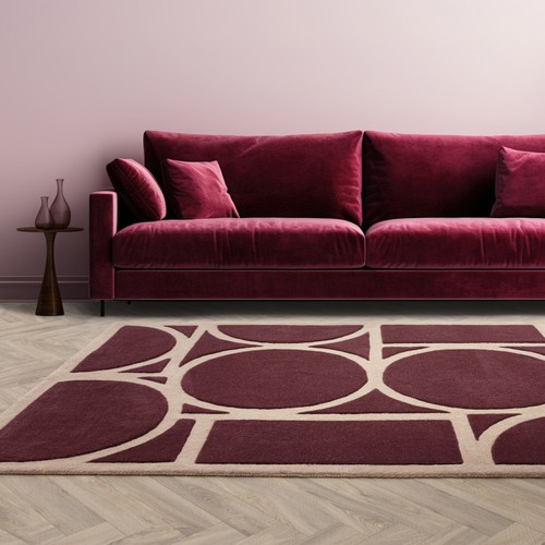 Metro rug plum modern - metro,