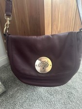 Authentic Mulberry Daria Ladies Satchel / Crossbody Bag Oxblood Leather