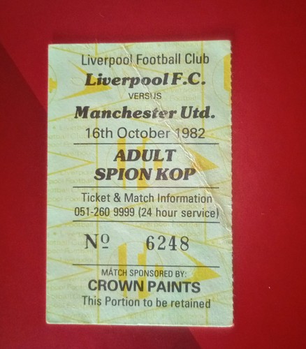 Ticket 1982 liverpool - ticket:, v