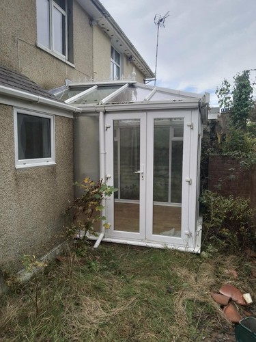 White upvc conservatory - white,