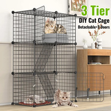 Uyoyous Large Cat Cage 3-Tier