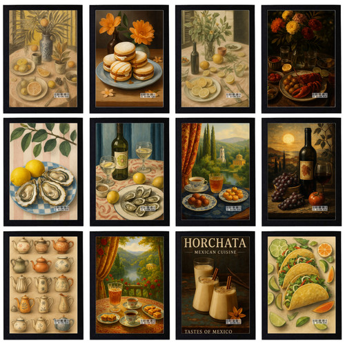 Vintage food bars - &, poster